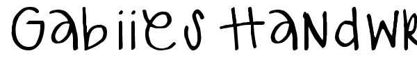 Gabiies Handwritting font preview